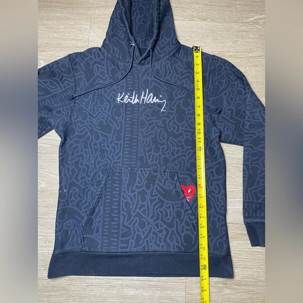 Men’s Size Small Keith Haring x Shoe Palace Heart Art Artwork Hoodie Embroidered - Picture 7 of 11